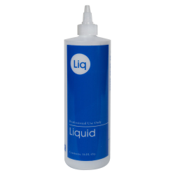 16 oz. Natural HDPE Cylinder Bottle with 24/410 Twist Open/Close Cap & Blue "Liquid" Embossed